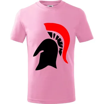 Řím Sparta helma - Tričko dětské bavlněné - 98 cm / 2 roky ( Růžová )