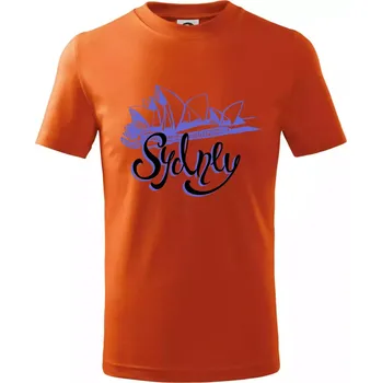 Chlapecké oblečení Sydney Lettering - Tričko dětské bavlněné - 98 cm / 2 roky ( Oranžová )
