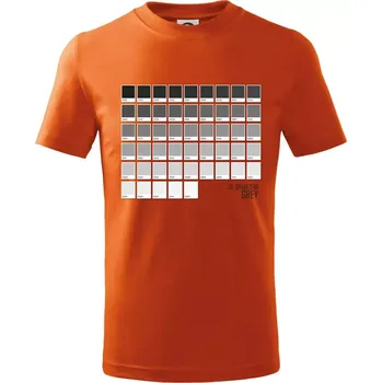 50 barevných odstínů šedi - Tričko dětské bavlněné - 134 cm/8 let ( Oranžová )
