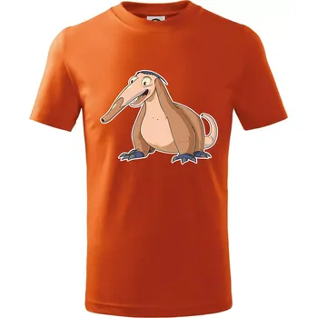 Chlapecké oblečení Mravenečník kreslený hnědý - Tričko dětské bavlněné - 146 cm/10 let ( Oranžová )