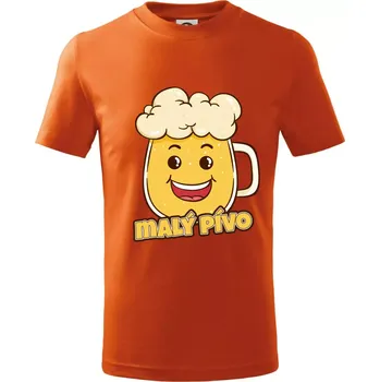 Chlapecké tričko Malý pívo - Tričko dětské bavlněné - 104-110cm / 3-4 roky ( Oranžová )