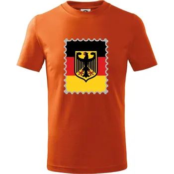 Chlapecké oblečení Německá známka - vlajka - Tričko dětské bavlněné - 158 cm/12 let ( Oranžová )