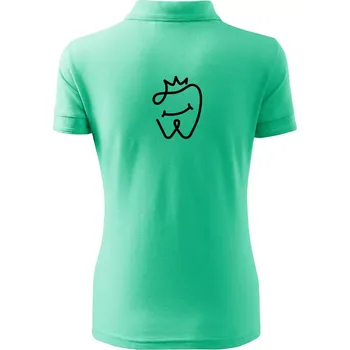 Zubařka princezna - Polokošile dámská Pique Polo - 3XL ( Mátová )