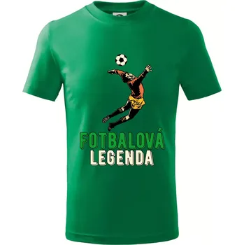 Chlapecké tričko Fotbalová legenda brankář - Tričko dětské bavlněné - 98 cm / 2 roky ( Středně zelená )