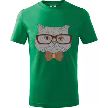 Chlapecké tričko Hipster britská modrá - Tričko dětské bavlněné - 98 cm / 2 roky ( Středně zelená )