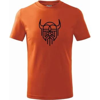 Viking logo - Tričko dětské bavlněné - 146 cm/10 let ( Oranžová )