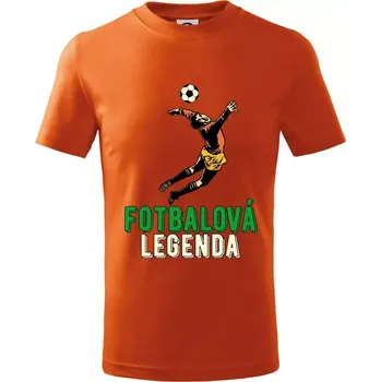 Fotbalová legenda brankář - Tričko dětské bavlněné - 158 cm/12 let ( Oranžová )