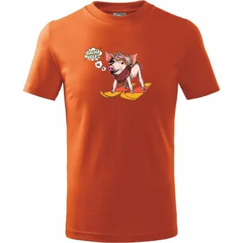 Chlapecké tričko Bacha vole, prase! - Tričko dětské bavlněné - 98 cm / 2 roky ( Oranžová )