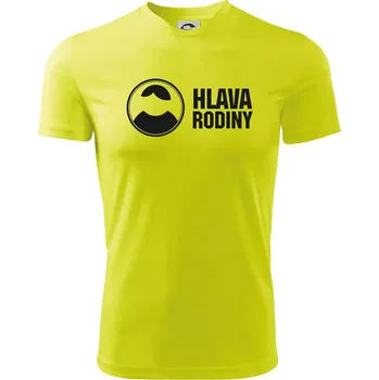 Chlapecké tričko Hlava rodiny - Dětské triko sportovní (dresovina) - 122 cm/6 let ( Neonově žlutá )