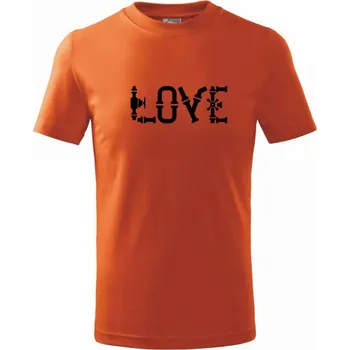Instalatér love - Tričko dětské bavlněné - 146 cm/10 let ( Oranžová )