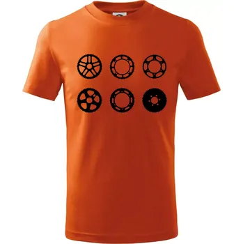 Chlapecké tričko Cyklo Převodníky - Tričko dětské bavlněné - 104-110cm / 3-4 roky ( Oranžová )