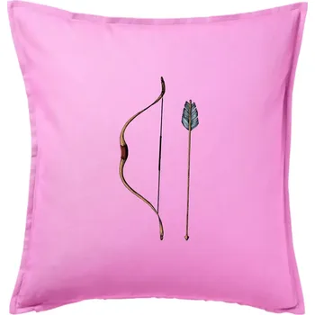 Polštář Luk a šíp kresba - Polštář 50x50 - 50x50 - Pouze potah ( Růžová )
