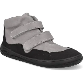 Barefoot dětské kotníkové boty Jonap - Bella MV plume šedé Velikost: 23