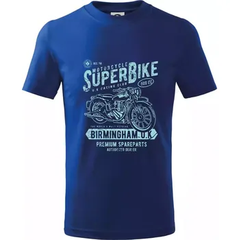 Super Bike - Tričko dětské bavlněné - 98 cm / 2 roky ( Královská modrá )