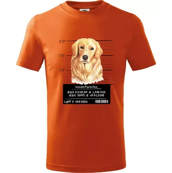 Chlapecké tričko Lump a darebák zlatý retrívr - Tričko dětské bavlněné - 122 cm/6 let ( Oranžová )