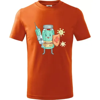 Cartoon vaccine - Tričko dětské bavlněné - 158 cm/12 let ( Oranžová )