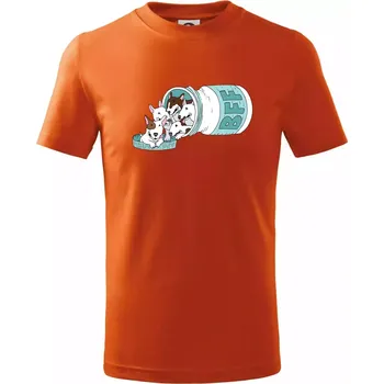 Chlapecké tričko Bullterrier Friends Forever zelené (Pecka design) - Tričko dětské bavlněné - 122 cm/6 let ( Oranžová )