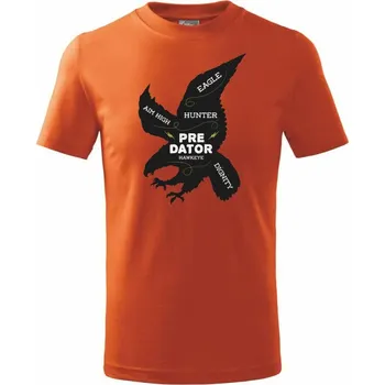 Chlapecké tričko Eagle predator - Tričko dětské bavlněné - 98 cm / 2 roky ( Oranžová )