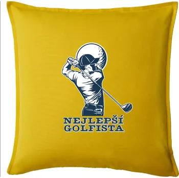 Polštář Nejlepší golfista - Polštář 50x50 - 50x50 - Pouze potah ( Žlutá )