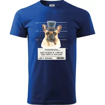 Lump a darebák francouzský buldoček - Triko extra velké (5-8XL) - 7XL ( Královská modrá )