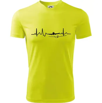 Ekg kluzák a letadlo - Dětské triko sportovní (dresovina) - 158 cm/12 let ( Neonově žlutá )