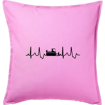 Polštář Ekg rolba - Polštář 50x50 - 50x50 - Pouze potah ( Růžová )