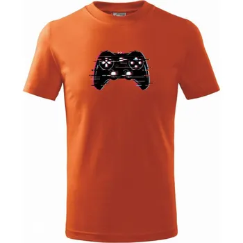 Chlapecké oblečení Ovladač gamer - Tričko dětské bavlněné - 98 cm / 2 roky ( Oranžová )