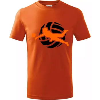 Chlapecké tričko Volejbalistka - Tričko dětské bavlněné - 146 cm/10 let ( Oranžová )