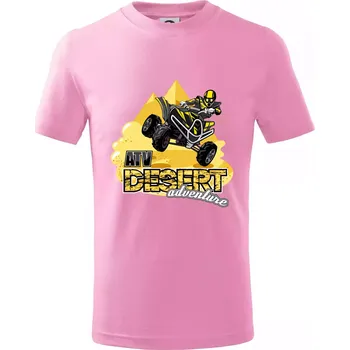 Chlapecké tričko ATV čtyřkolka desert adventure - Tričko dětské bavlněné - 98 cm / 2 roky ( Růžová )