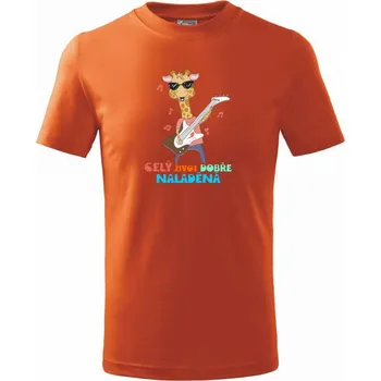Chlapecké tričko Celý život dobře naladěná - Tričko dětské bavlněné - 134 cm/8 let ( Oranžová )