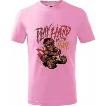 Play Hard or Go Home - Tričko dětské bavlněné - 98 cm / 2 roky ( Růžová )