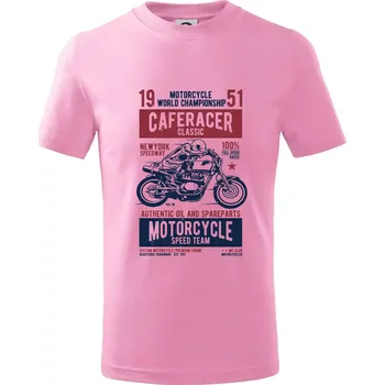 Caferacer Classic Race - Tričko dětské bavlněné - 122 cm/6 let ( Růžová )