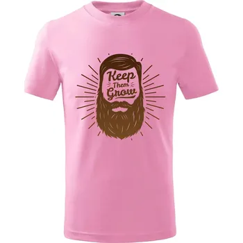 Keep them grow - Tričko dětské bavlněné - 98 cm / 2 roky ( Růžová )