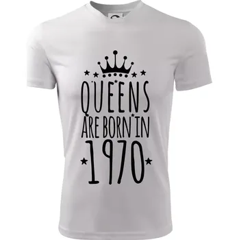 Queens are born in 1970 - Dětské triko sportovní (dresovina) - 158 cm/12 let ( Bílá )