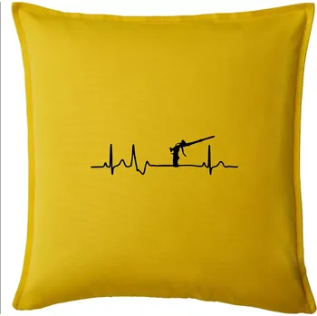 Polštář Ekg pistole na pěnu - Polštář 50x50 - 50x50 - Pouze potah ( Žlutá )