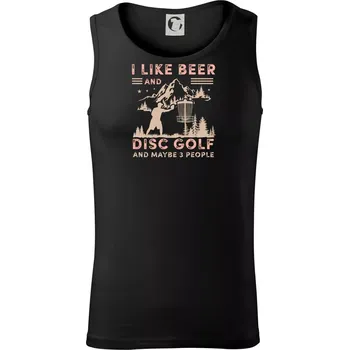 I like beer and disc golf - Tílko pánské Core - 2XL ( Černá )