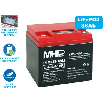 Trakční baterie MHPower LiFePO4 12V/38Ah
