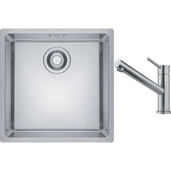 Granitový dřez Set Franke MRX 110-40 Nerez + baterie Franke FC 9290 ORBIT Nerez