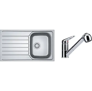 Granitový dřez Set Franke SKX 611-86 Nerez + baterie Franke FC 9547 Chrom