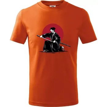 Chlapecké tričko Japan culture - samurai - Tričko dětské bavlněné - 98 cm / 2 roky ( Oranžová )