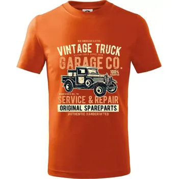 Chlapecké tričko Vintage Truck - Tričko dětské bavlněné - 122 cm/6 let ( Oranžová )