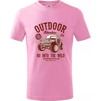 Outdoor Adventure 2 - Tričko dětské bavlněné - 98 cm / 2 roky ( Růžová )