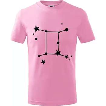 Chlapecké tričko Souhvězdí - Gemini - Blíženci - Tričko dětské bavlněné - 98 cm / 2 roky ( Růžová )