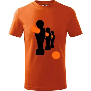 Fotbálek postavy - Tričko dětské bavlněné - 98 cm / 2 roky ( Oranžová )
