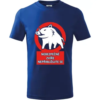 Chlapecké tričko Nebezpečné zvíře - Tričko dětské bavlněné - 98 cm / 2 roky ( Královská modrá )