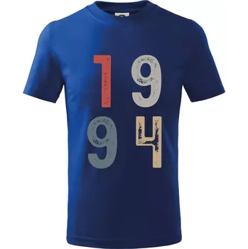 Vintage číslice 1994 - Tričko dětské bavlněné - 98 cm / 2 roky ( Královská modrá )