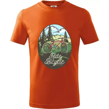 Ride Bicycle Nature - Tričko dětské bavlněné - 158 cm/12 let ( Oranžová )