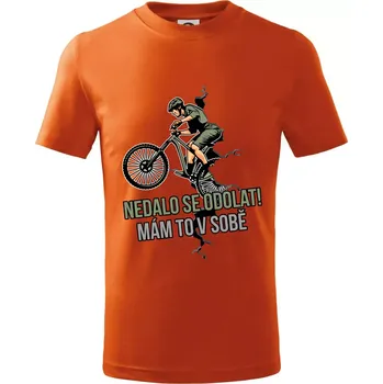 Chlapecké tričko Nedalo se odolat, mám to v sobě kolo - Tričko dětské bavlněné - 104-110cm / 3-4 roky ( Oranžová )
