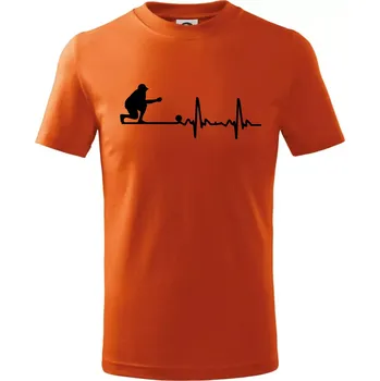 EKG petanque - Tričko dětské bavlněné - 146 cm/10 let ( Oranžová )