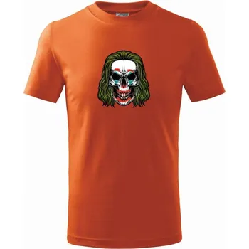 Joker lebka - Tričko dětské bavlněné - 98 cm / 2 roky ( Oranžová )